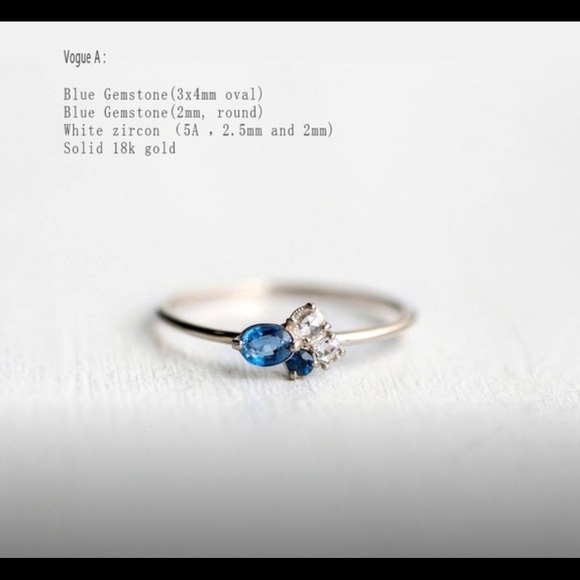 18K Plated Gemstone Rings - Picture 2 of 6